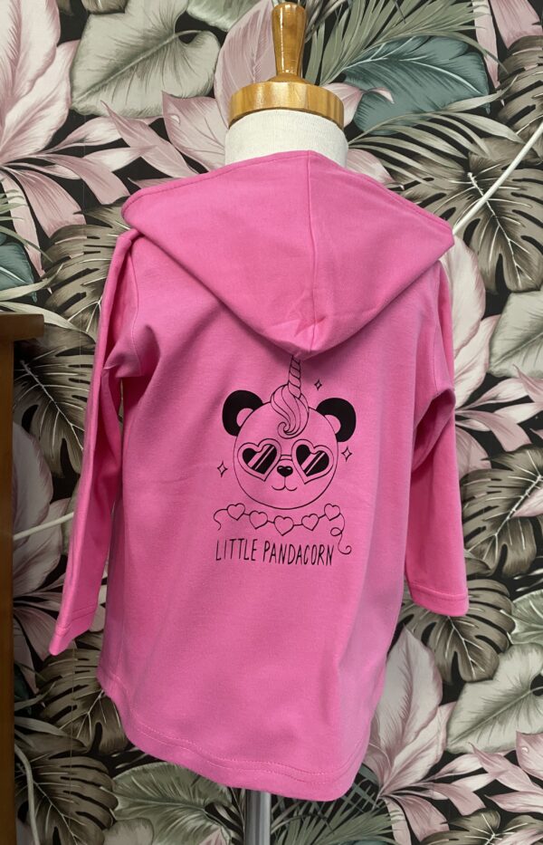 Roze hoodie maat 80/86 Pandacorn